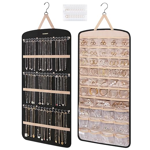 Extra Large Dual-Sided Hanging Jewelry Organizer