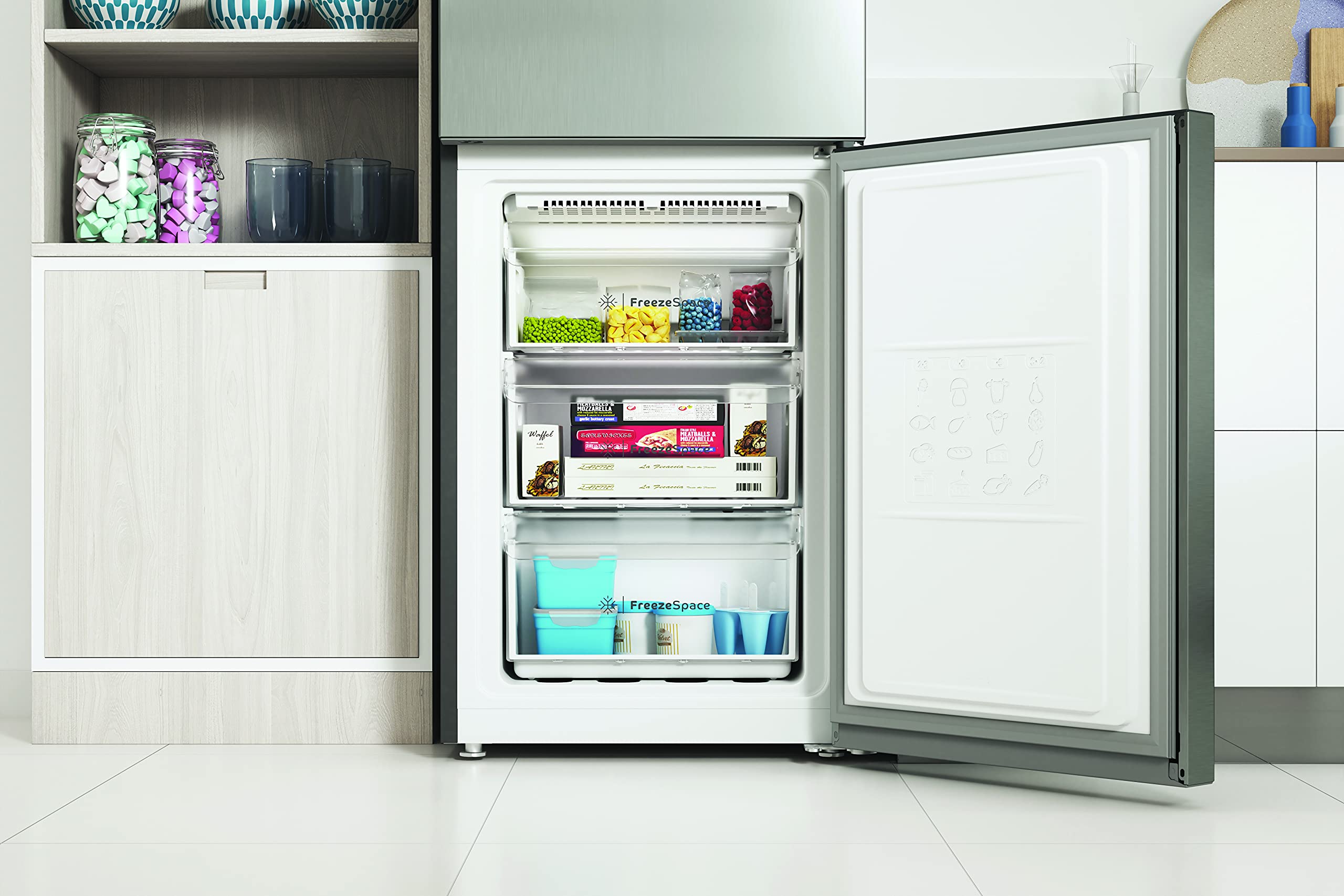 Indesit INFC9 TI22X, Frigorifero combinato total no frost a Libera installazione, 367L