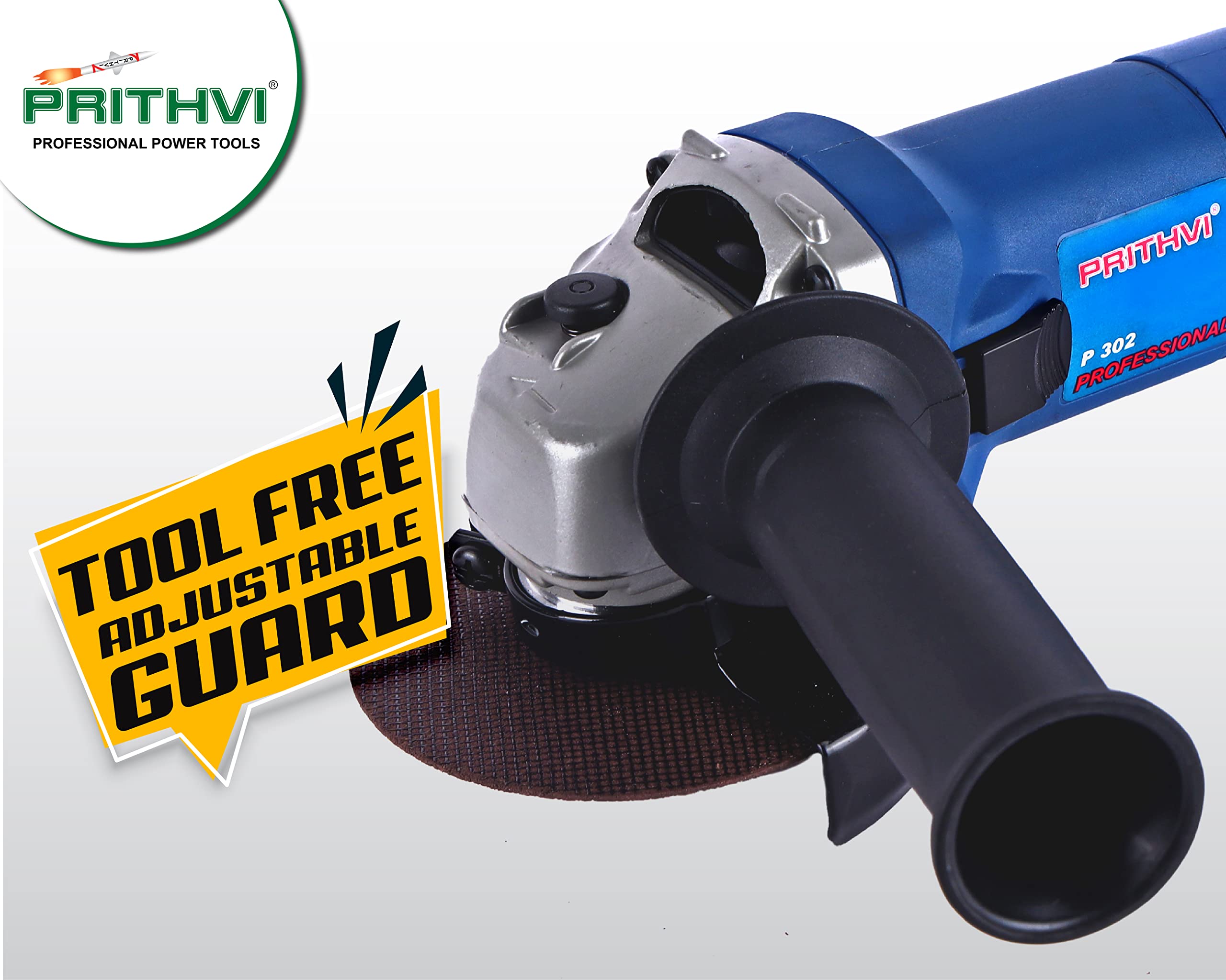 PRITHVI P302 Professional Front Switch Angle Grinder Versatile