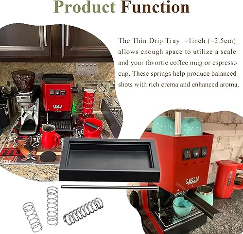 Miniatura 4 de Bandeja de goteo delgada de perfil bajo y 6 bares, 9 bares, 12 bares, kit de modificación de resorte OPV y tubo largo de acero inoxidable,