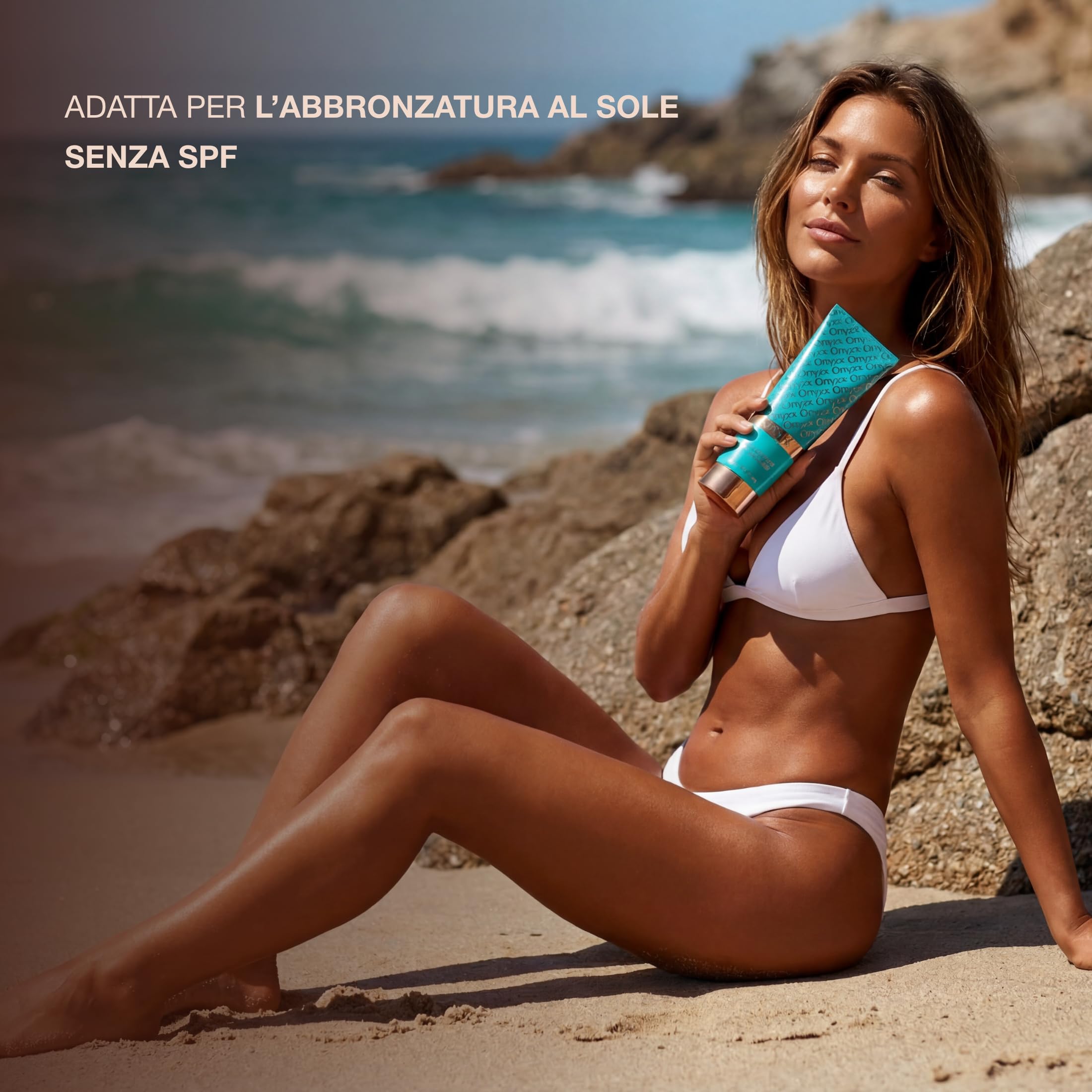Onyx Strongest Dark Super Acceleratore Abbronzatura Corpo Senza DHA per Solarium e Sole - Intensificatore Ultra con Tirosina e Olio di Sesamo | Lozione Bianca | 251 ml