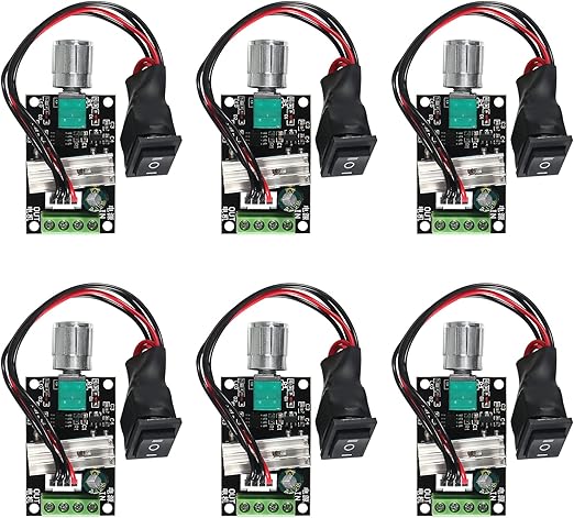 6pcs 6V 12V 24V 28V 3A 80W DC Motor Speed Controller PWM Speed Regulator Adjustable Reversible Switch 1203BB DC Motor Driver Reversing