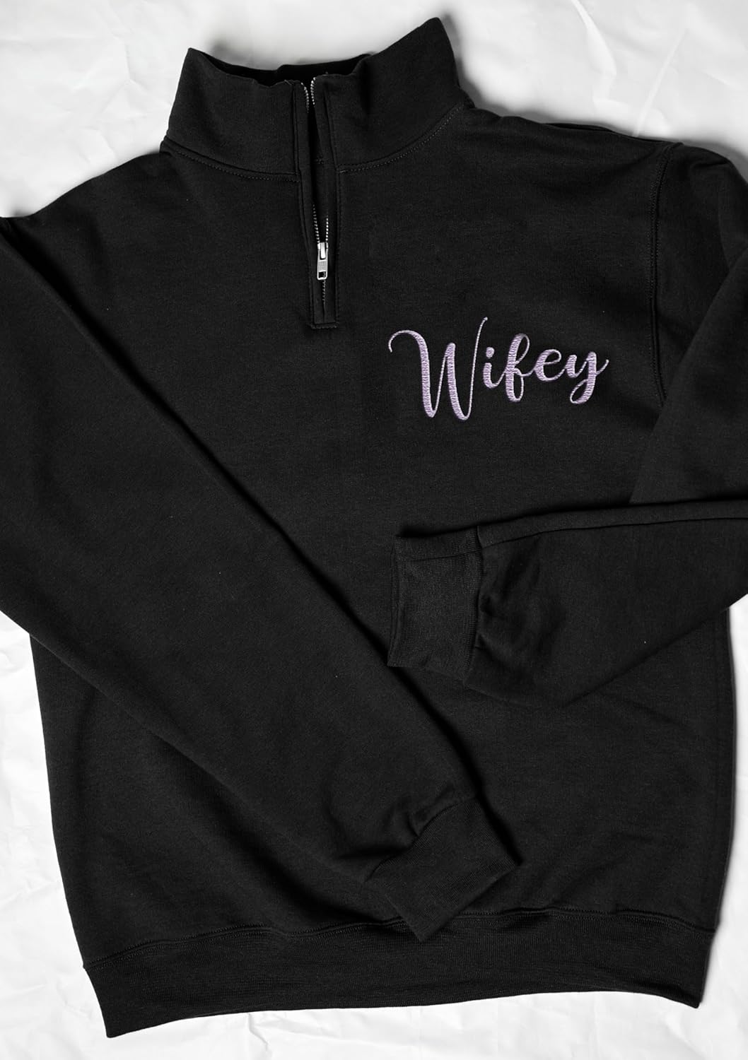 TEEAMORE Custom Embroidered Quarter Zip Pullover Sweatshirt Add Your Text Personalized Embroidery - Image 6