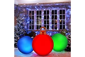 Jetec Inflatable Christmas Ball PVC Decorations for Outdoors