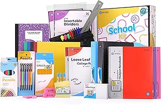 Enday Back to School Supplies High School and College, Premium Quality Kids Supplies Kit For Girls and Boys, 77 Pieces