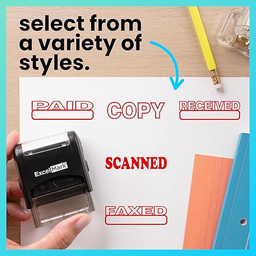 Miniatura 6 de ExcelMark Sello autoentintado de copia A1539 - Tinta roja