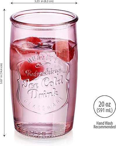 Vista 2 de Home Essentials Retroware Hiball - Juego de 4 colores surtidos, 20 onzas