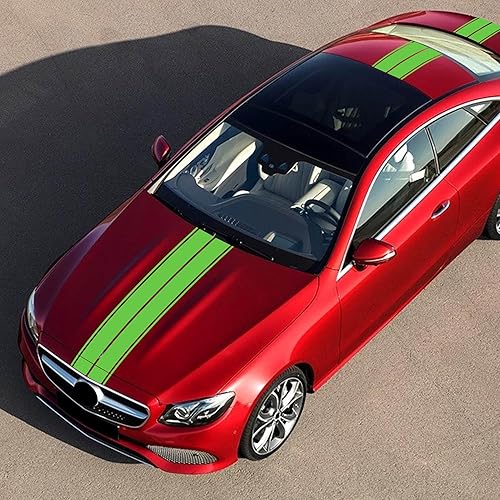 Miniatura 4 de TOMALL Calcomanía de vinilo a rayas para capó de automóvil de 60 pulgadas para automóvil, carreras, deportes, con rayas laterales, para capó, falda,