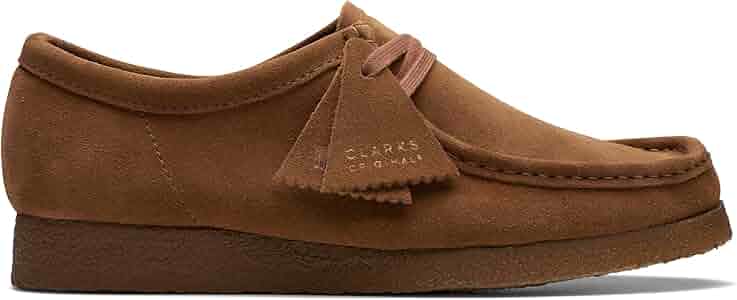 靴 CLARKS Wallabee Cola 41 Clarks Wallabee Low Moc Toe Chukka Boot - Cola Suede