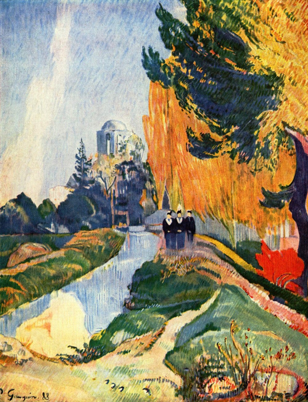 Paul Gauguin Colourful Path estampe mate de qualité archive