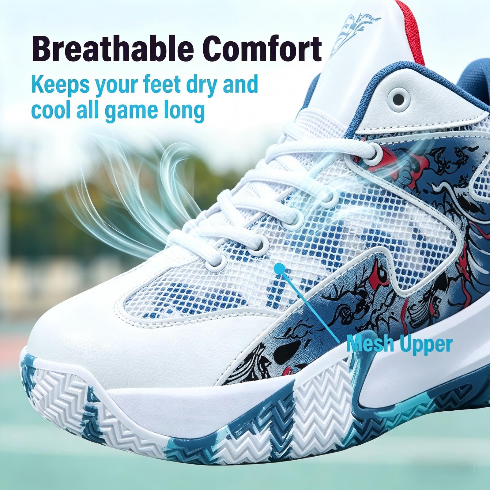 Zapatillas de Baloncesto Unisex Hombre Mujer Altas - Deportivas con Protección de Tobillo, Antideslizantes, Respirables y Muy Confortables, para Entrenamiento y Partido, Tallas 37-46 EU