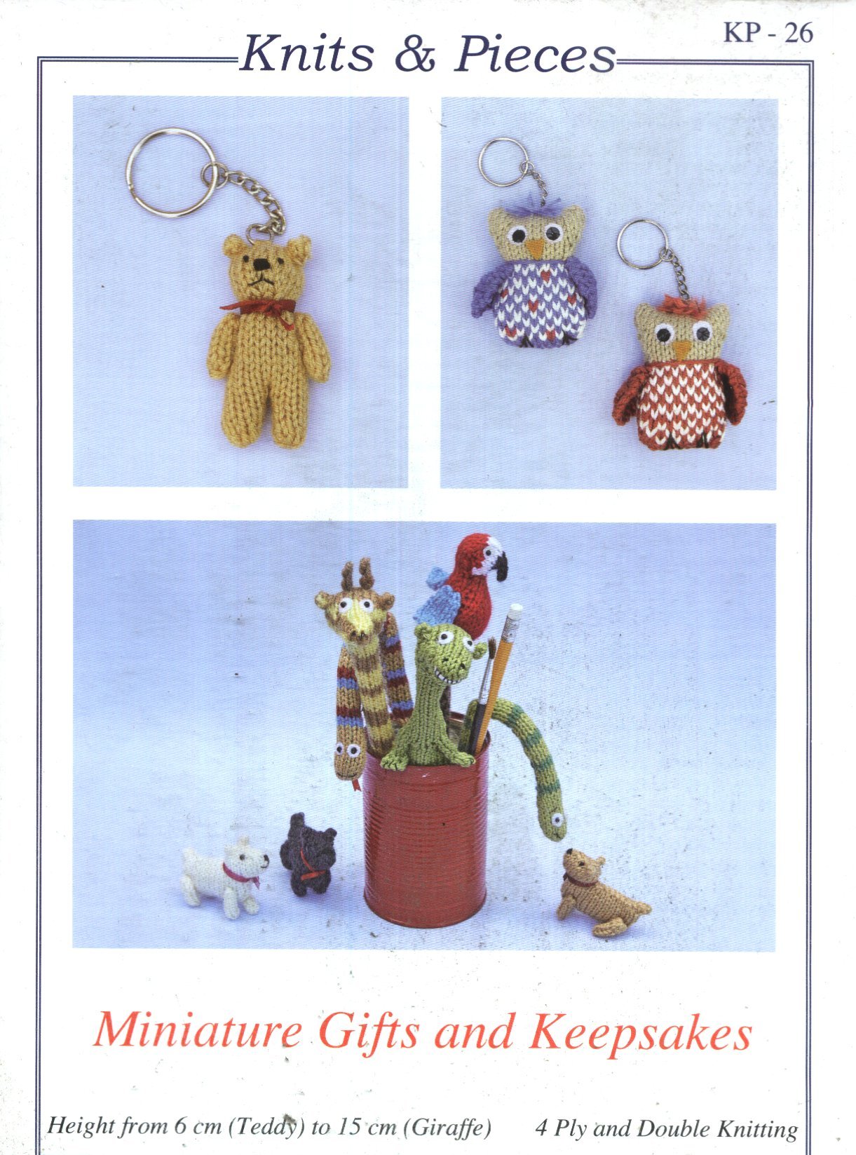 Knits & Pieces Kitting Pattern - Miniature Gifts & Keepsakes - Sandra Polley