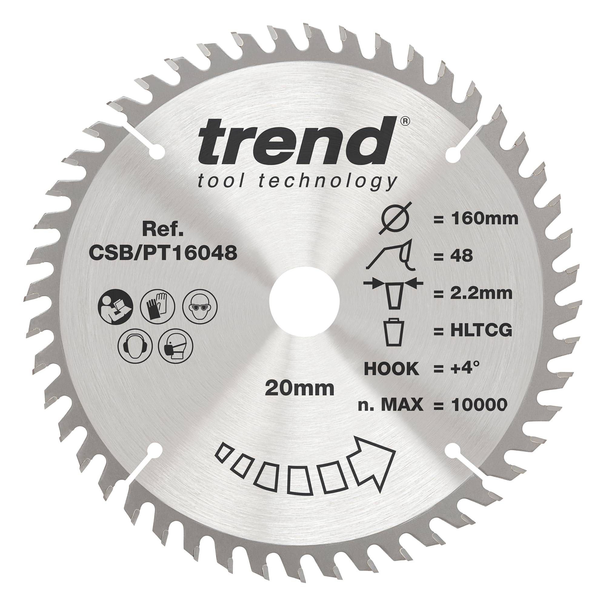Trend Craft Plunge Saw Blade 160 X 48T X 20Mm Csb/Pt16048 Silver