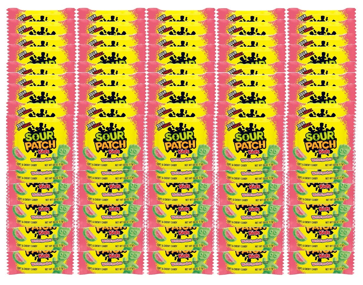 Bulk Gummy Candy, Watermelon, 70 Individually Wrapped 0.6oz packs