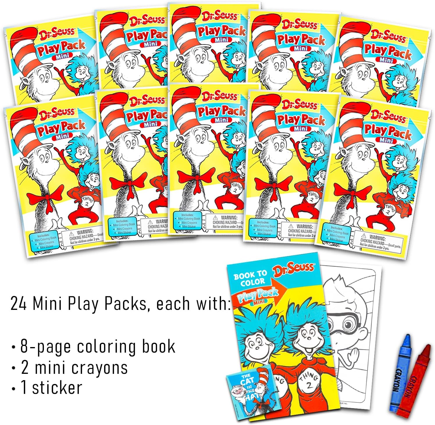 Dr. Seuss Party Favors for Kids Bundle - 24 Mini Activity Packs image 2