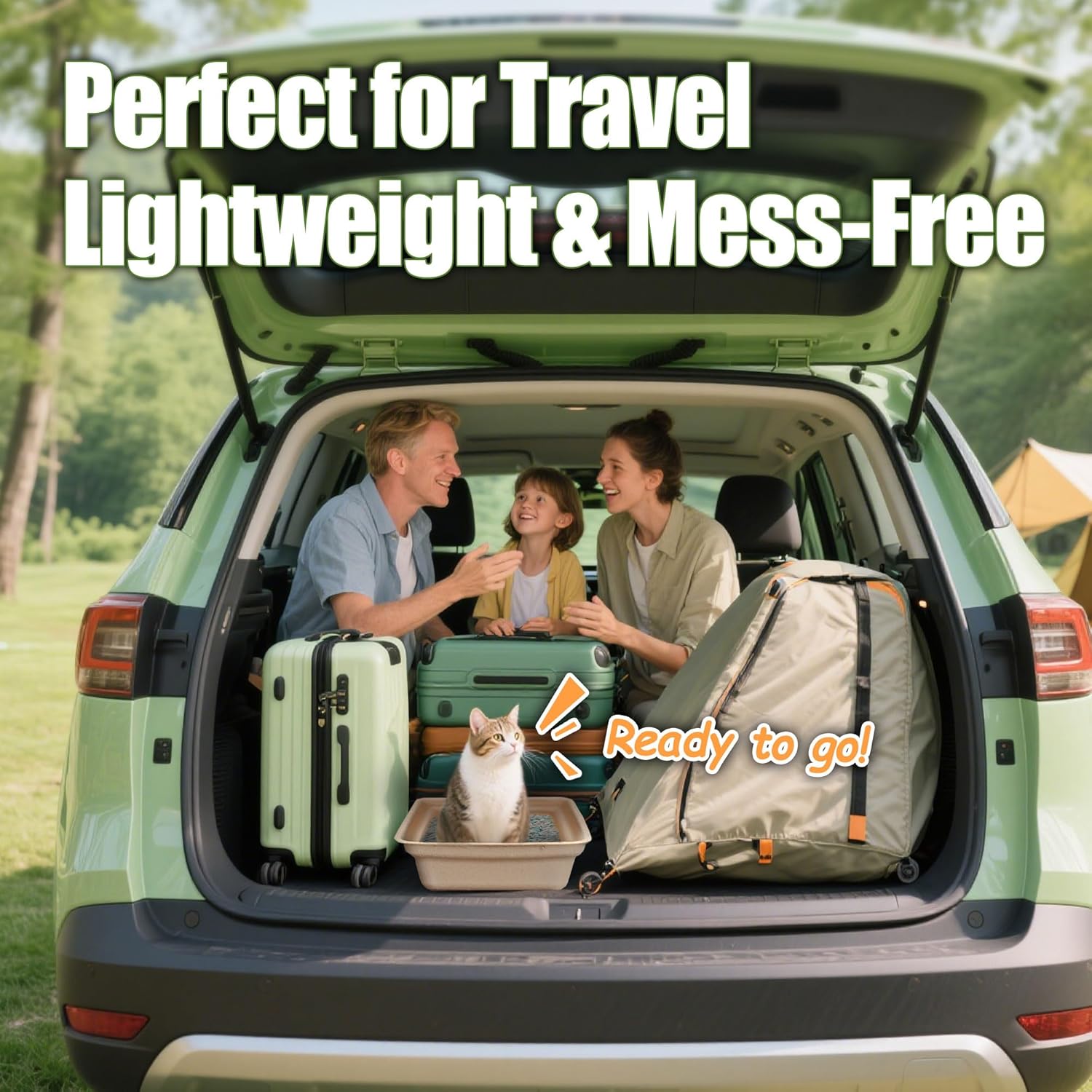 Disposable Litter Boxes for Cats Large: 8-Pack Leak-Proof Sustainable for Indoor/Travel Use Standalone or as Liner17.5'' x 13.5''