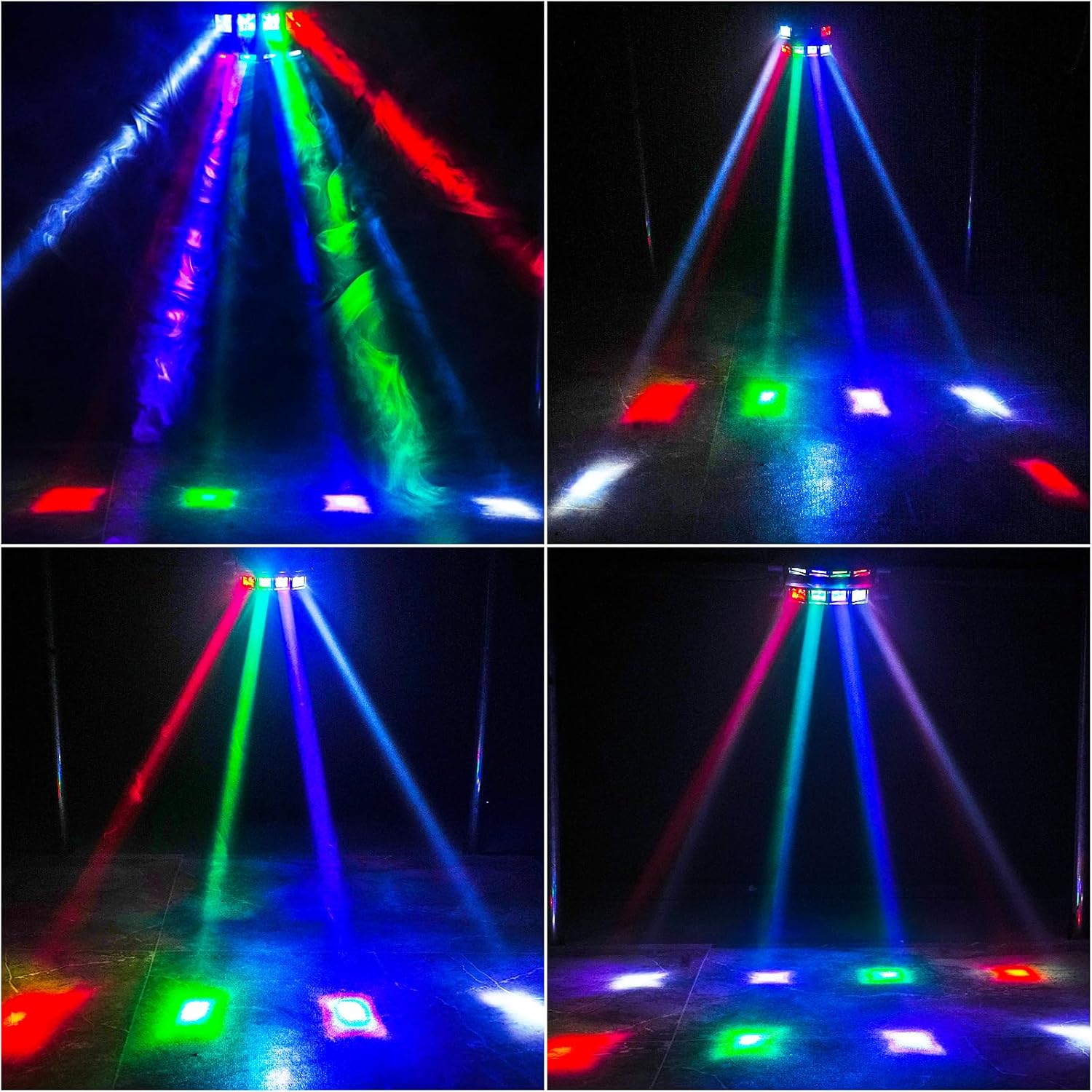 Moving Head Lights 8x10W CREE LED RGBW Spider Stage Light DMX512 Sound Activated Beam Lights Perfect for Home Party Stage Wedding KTV Bar DJ Show -2 Pack