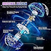 Vista 2 de Bola de orbe voladora 2023 Hover Boomerang Ball 6 efectos de iluminación, juguetes geniales, regalo para niños de 678910 años o más, juguete de bola
