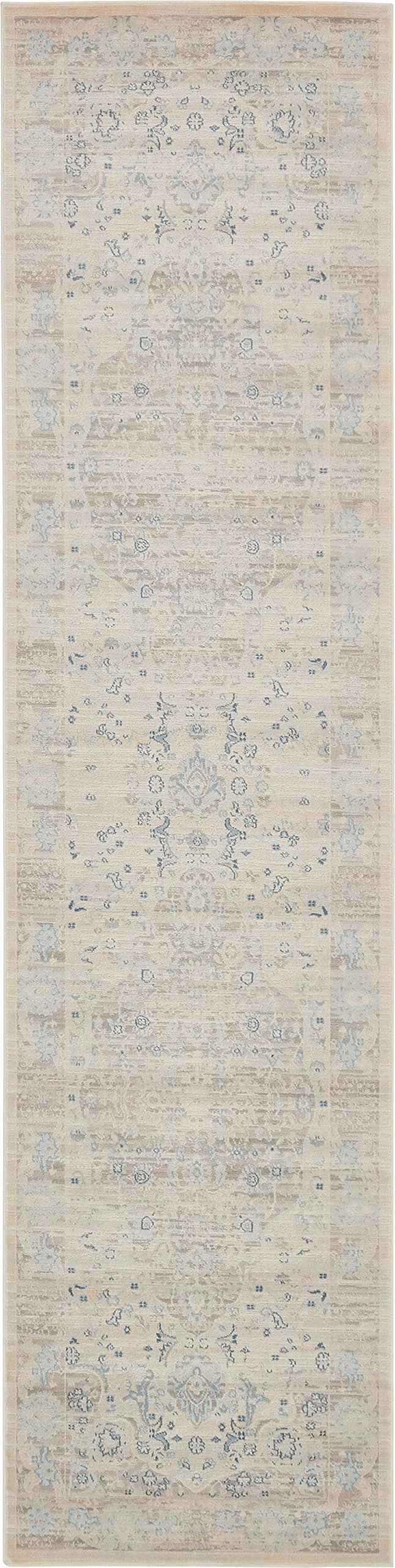 Unique Loom Paris Collection Pastel Tones Traditional Distressed Dark Gray Runner Rug (2' 7 x 10' 0)