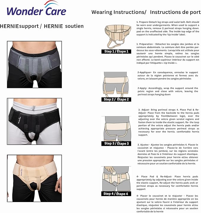 Faja Hernia Inguinal Hombre Doble Soporte Ajustable XL miniatura 8