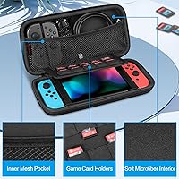 Vista 10 de Fintie Carrying Case for Nintendo Switch OLED Model 7.0"/Switch 6.2", Portable Traveler Protective Cover Storage Bag with 10 Game Card Slots & Inner