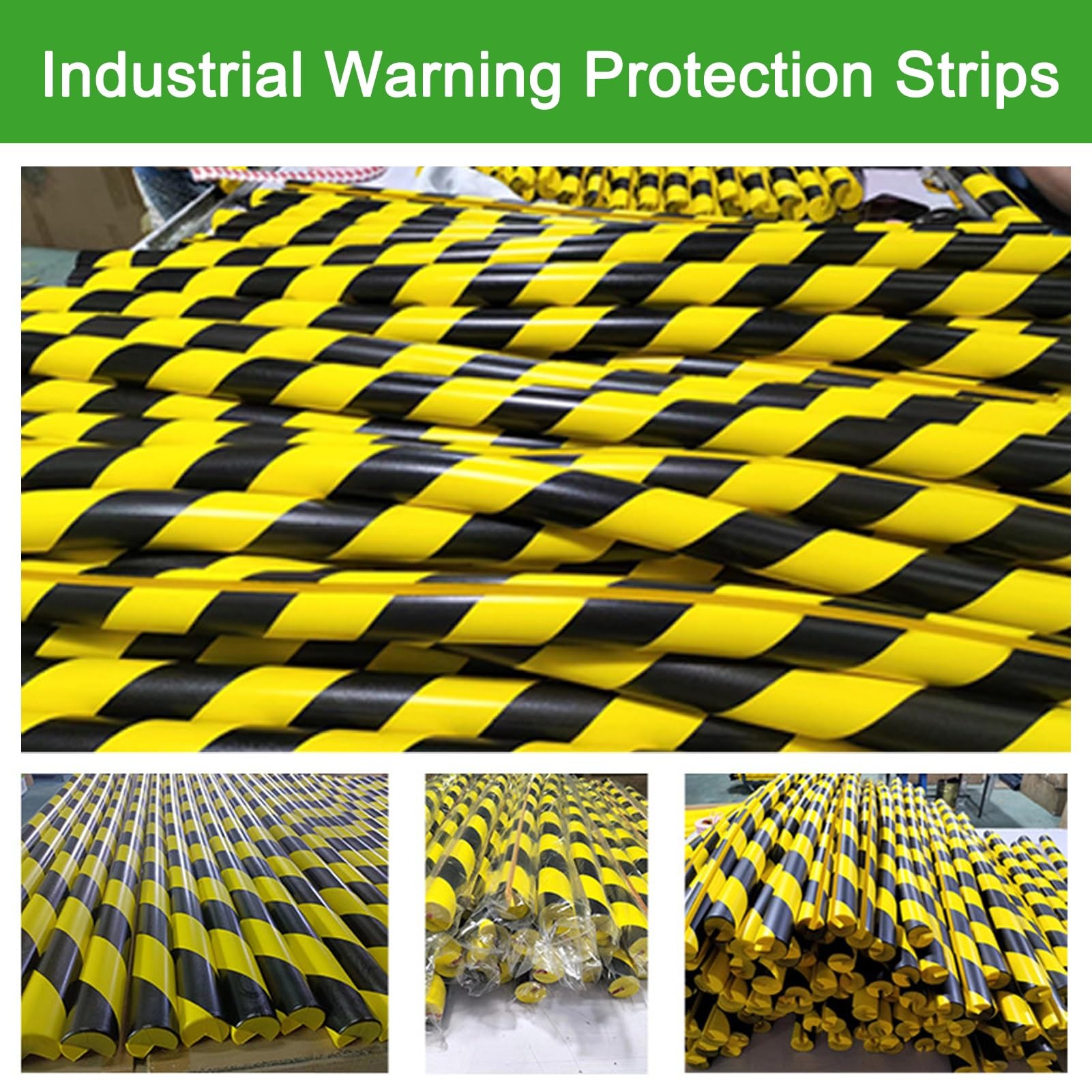 Lot de 10 protections de bords en mousse de 99,1 cm – Protections d'angle en forme de L haute visibilité, pare-chocs de sécurité autocollants avec bandes noires et jaunes pour protection contre les