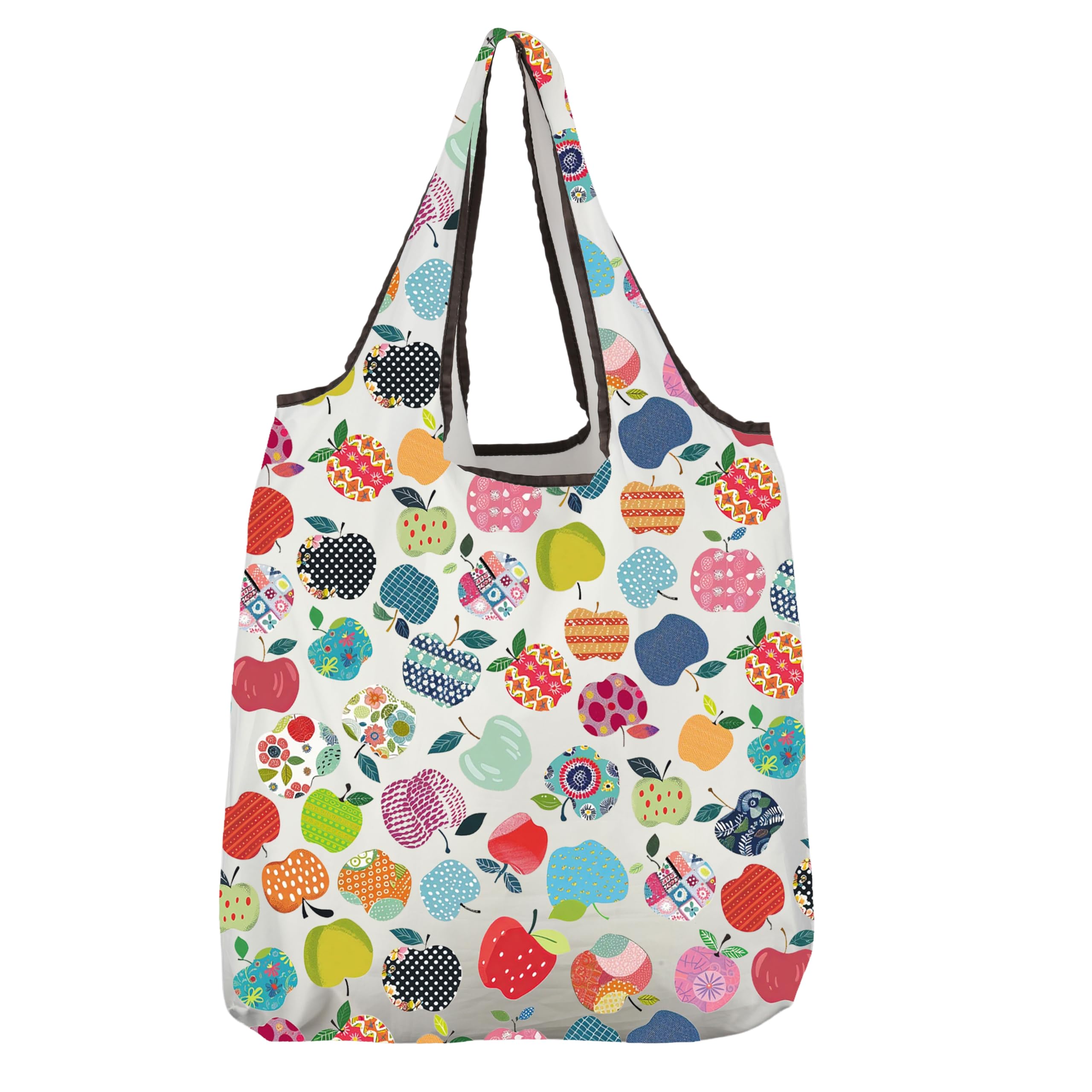 VAMSII Teacher Appreciation Gift Teacher A-pples Folding Reusable Grocery Bag Teacher Life Shopping Bag Teacher Gift