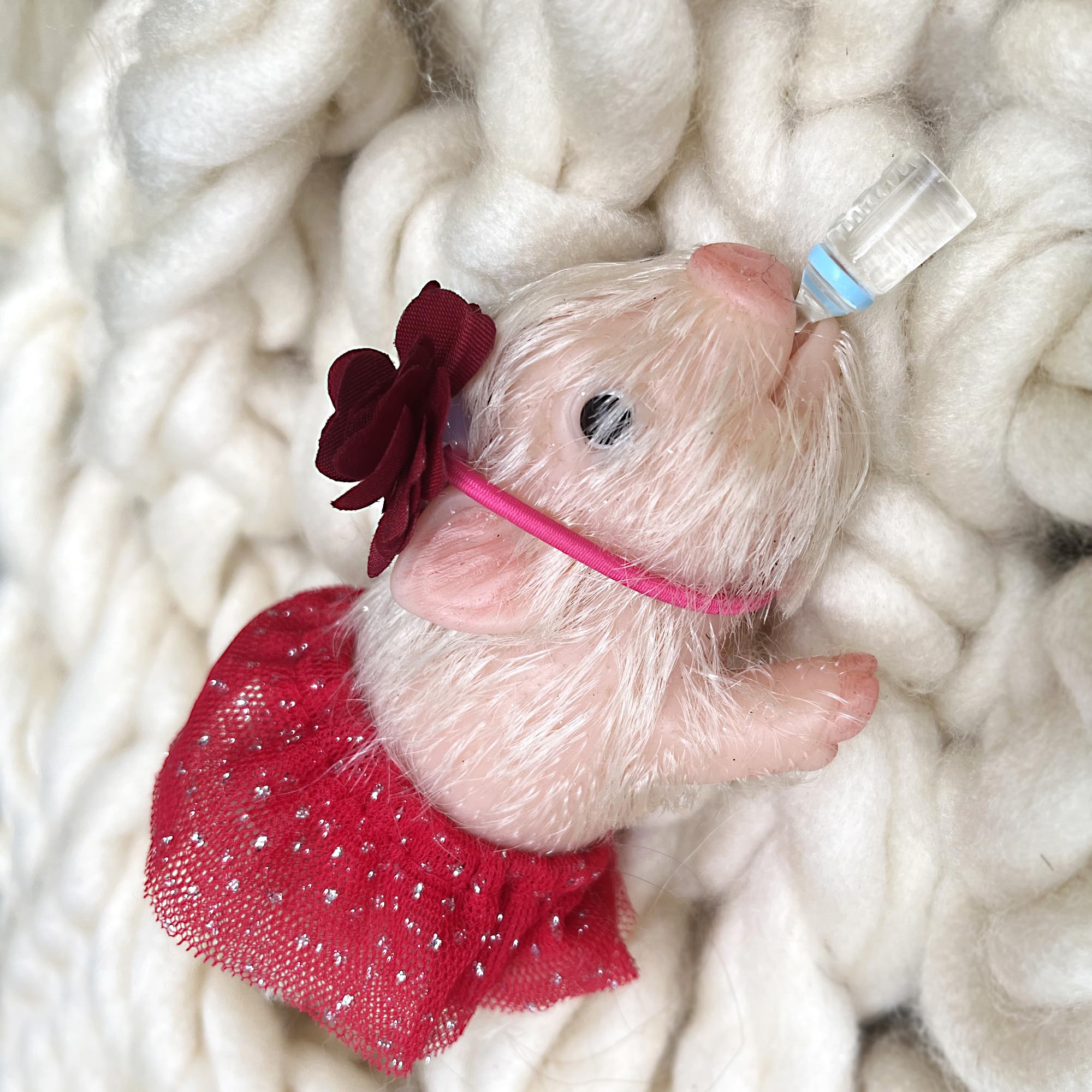 Abenduot Muñecas Cerdo 13cm Realista Suave Mini Cerdito Silicona Blanda Simulación Accesorios De Juguete De Animales para Niños