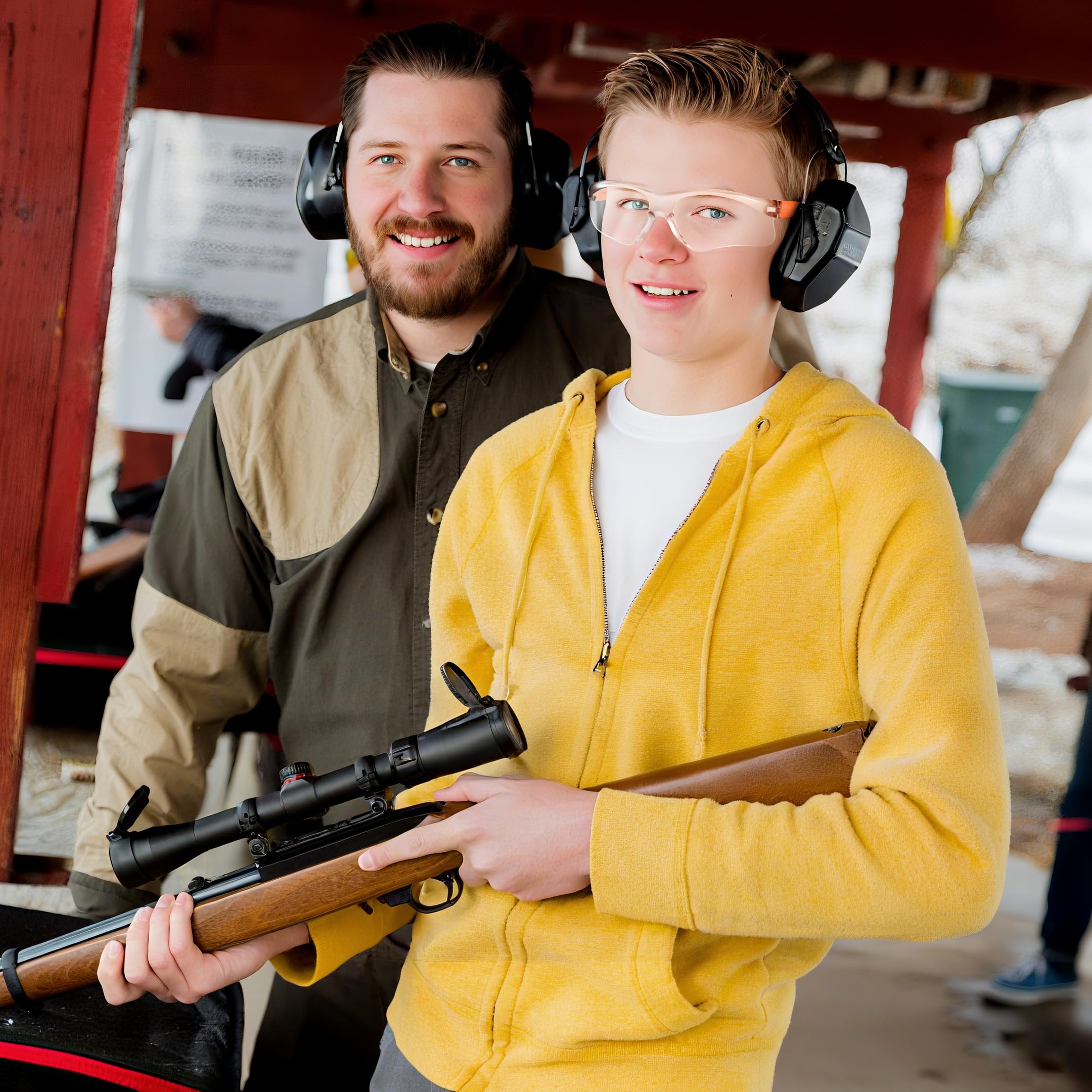 Okulary do strzelania dla młodzieży i małych twarzy dorosłych - Anti-Fog ANSI Z87.1 Certified Teens Range Shooting Ochrona oczu