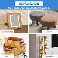 Vista 6 de meite Grapas de tapicería galvanizadas de calibre 20, corona de 1/2 pulgada (0.484 in) con longitud de 1/2 pulgada, resistente para construcción