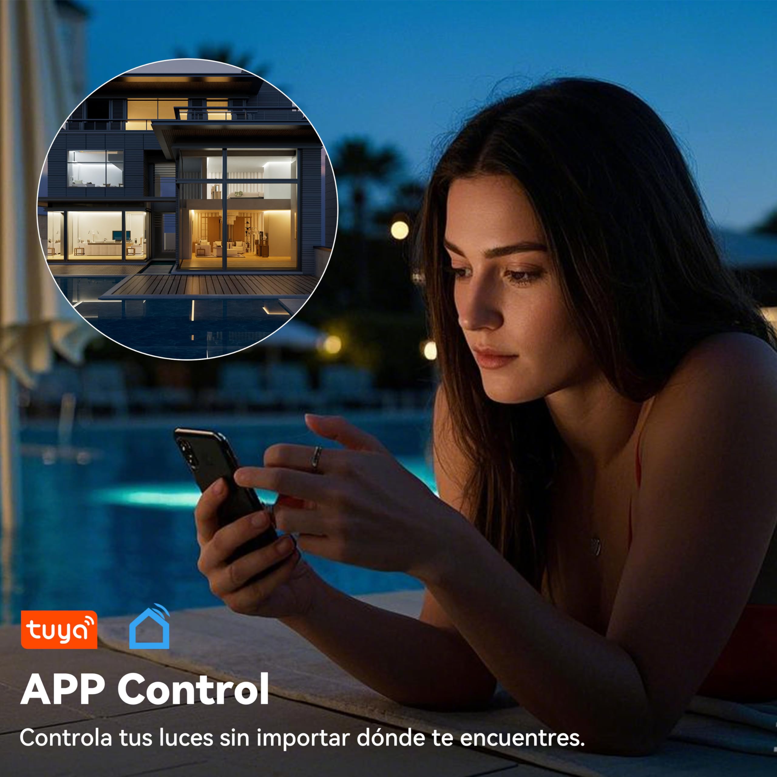 PAUTIX Smart WIFI Tira LED COB CCT 5M,Regulable CCT 2700K-6500K Tira LED COB, Inteligentes Funciona con Alexa y Google Asistente para Gabinete de Cocina,Habitación,TV