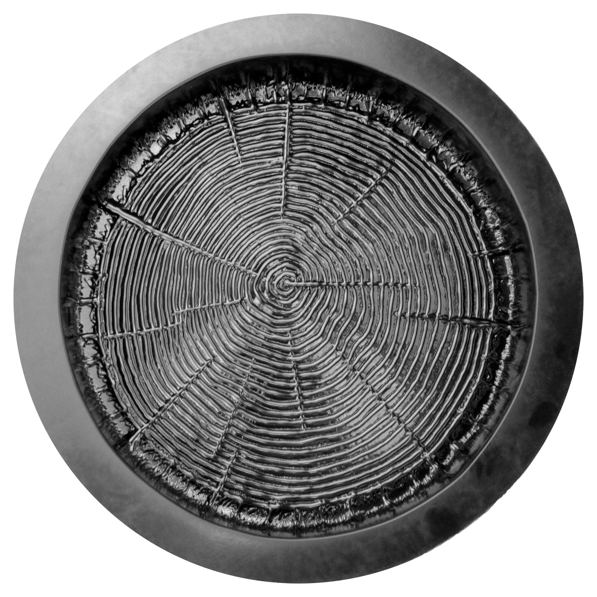 @tec Betonform Trittstein Garten Baumstamm Ø18,5cm - 40cm, Höhe 4cm, ABS Kunststoff, Beton-Schalungsform Gartenwege, Dekosteine, Rasensteine (30,5cm)