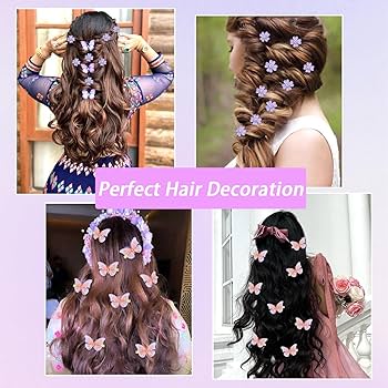 Amazon.com : VENOFEN 18PCS Butterfly Hair Clips Purple Mini