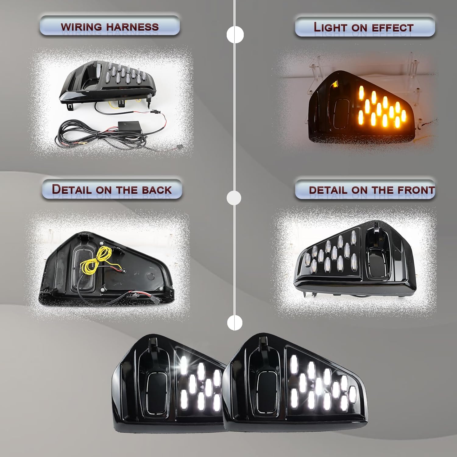 Switchback White/Amber/Blue LED Front Fog Daytime Running Lamp Bumper Light Flash LED Sequential Turn Signal Feature Compatible with Nissan KICKS 2021 2022 Accessories