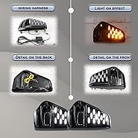 Vista 4 de Luz de Parachoques LED Frontal de Conmutación Blanca/Ámbar/Azul con Señal de Giro Secuencial y Luz de Marcha Diurna Compatible con Accesorios