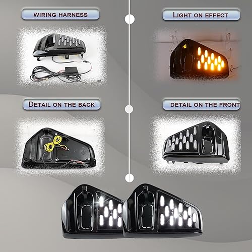 Miniatura 4 de Switchback - Lámpara LED antiniebla frontal color blanco, ámbar/azul, luz de parachoques, luz intermitente, señal de giro secuencial, compatible con