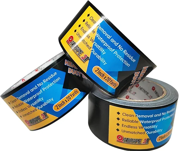 NBTAPE 3T 3-Pack Duct Tape (2 inches x 20 Yards) Heavy Duty Duct Tape, Black Strength, Flexible, Residue-Free, Waterproof, for Versatile Indoor and Outdoor Use