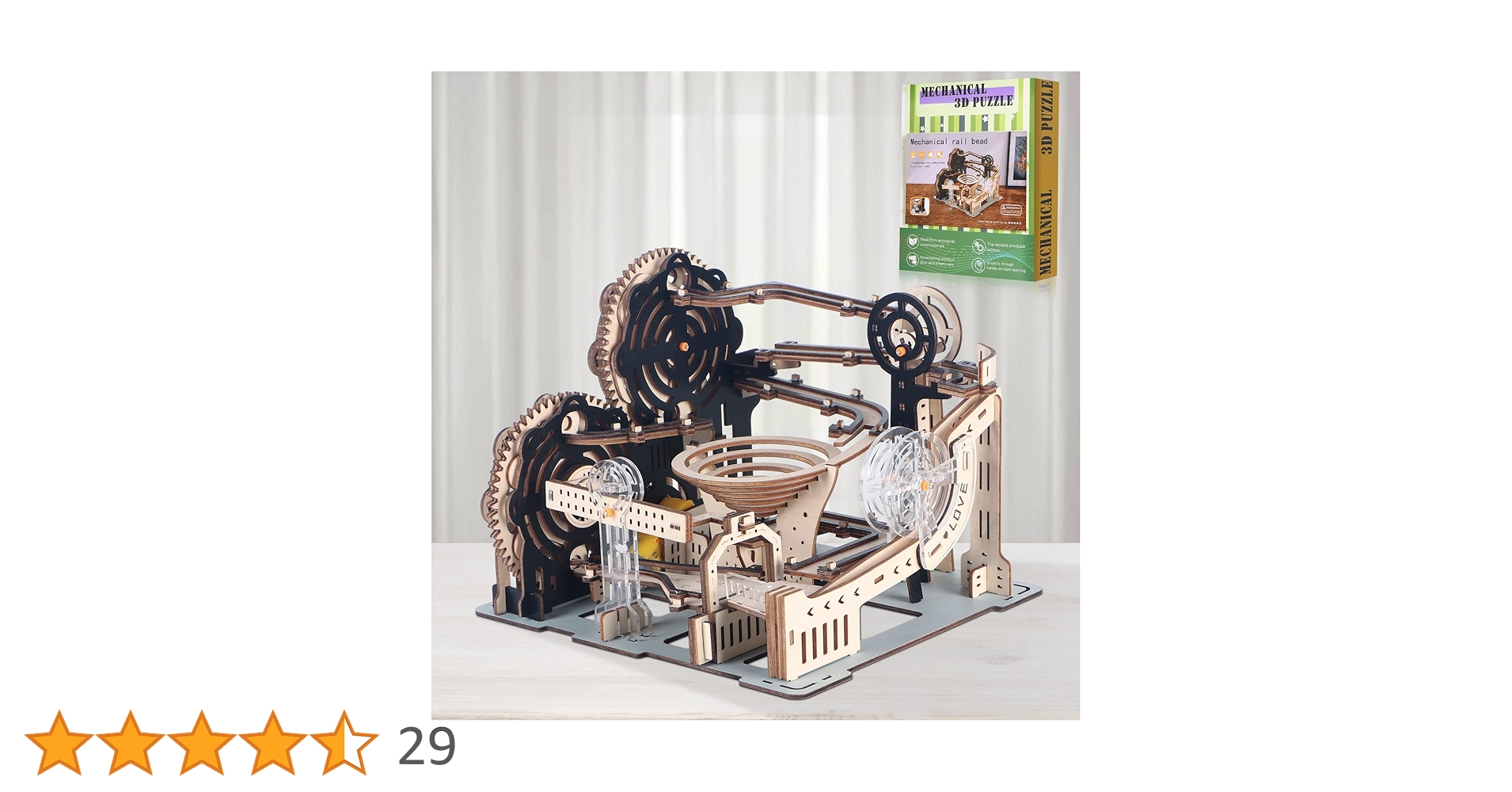 Amazon | LOKEISNA 3D木製パズル 大人用 電動自動木製大理石ラン