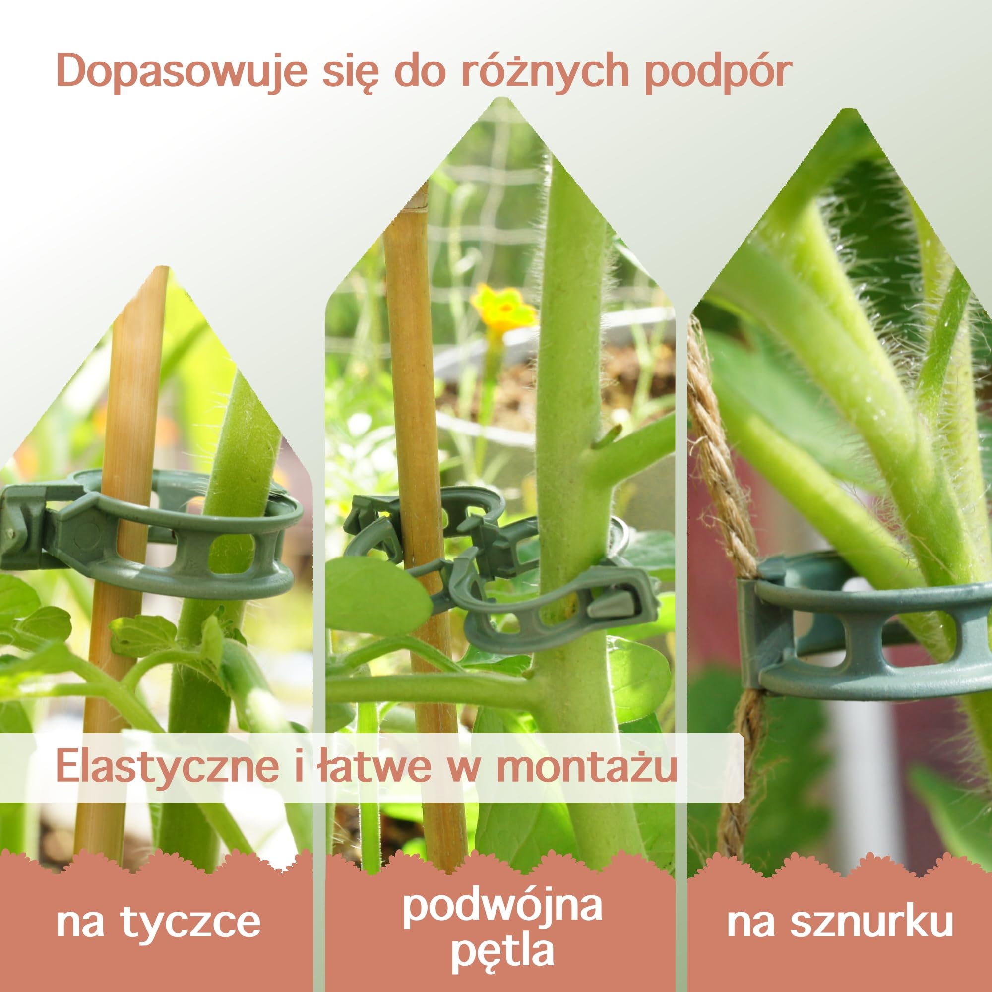 Zapinki do roślin pomidorów łodyg