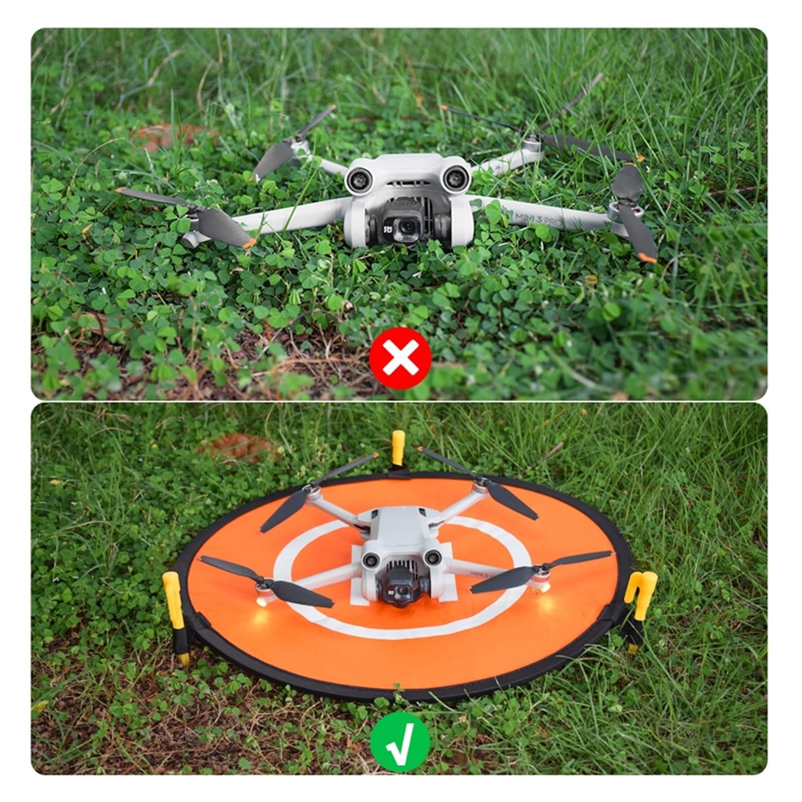 Almohadilla de aterrizaje plegable de 40/55/75 cm para DJI Avata 2/Mini 3-5 Pro/Air 3/2S (almohadilla de aterrizaje de 40 cm)