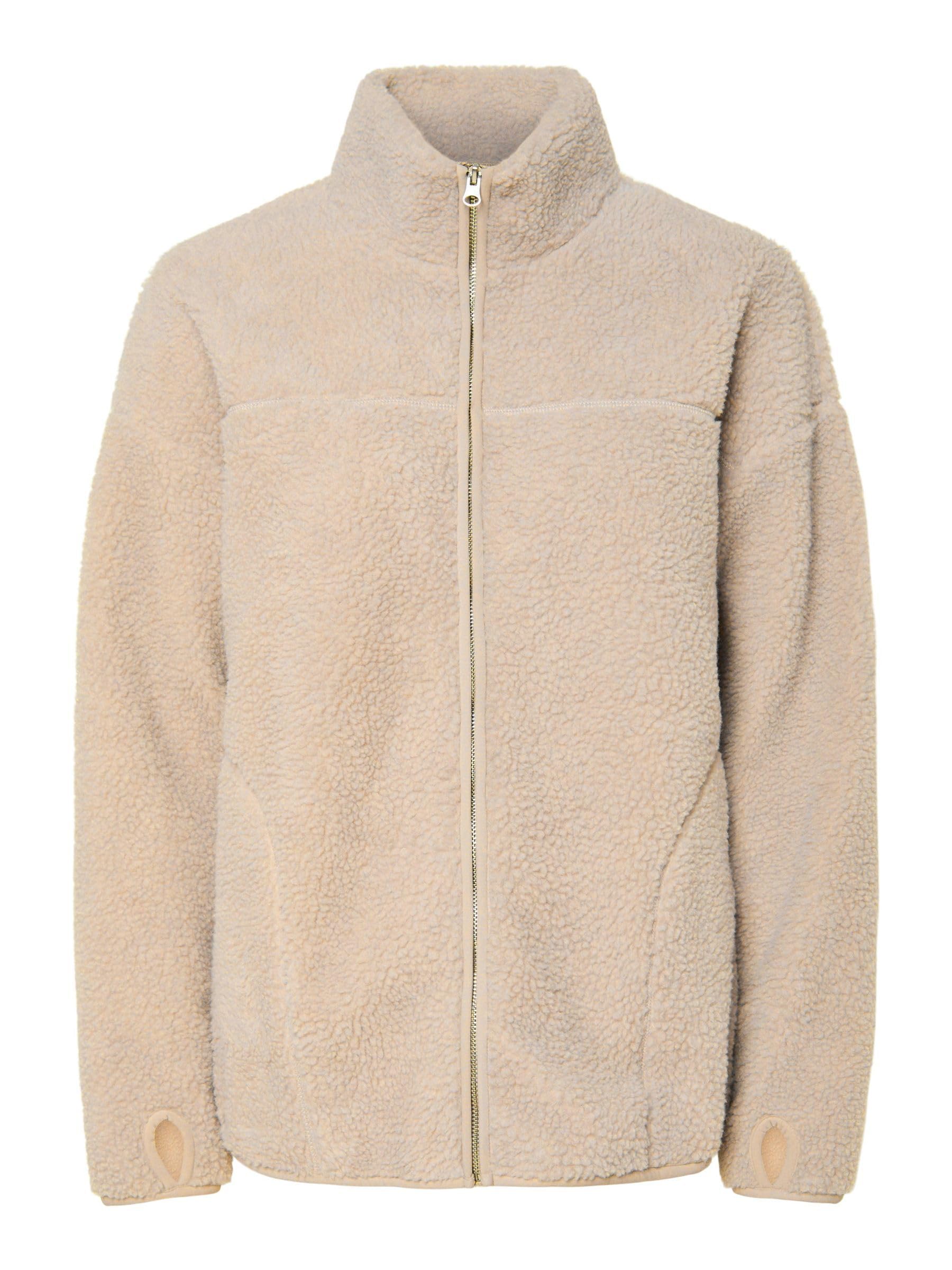 PIECES Women's Pcsadia Ls Teddy Jacket Noos Bc