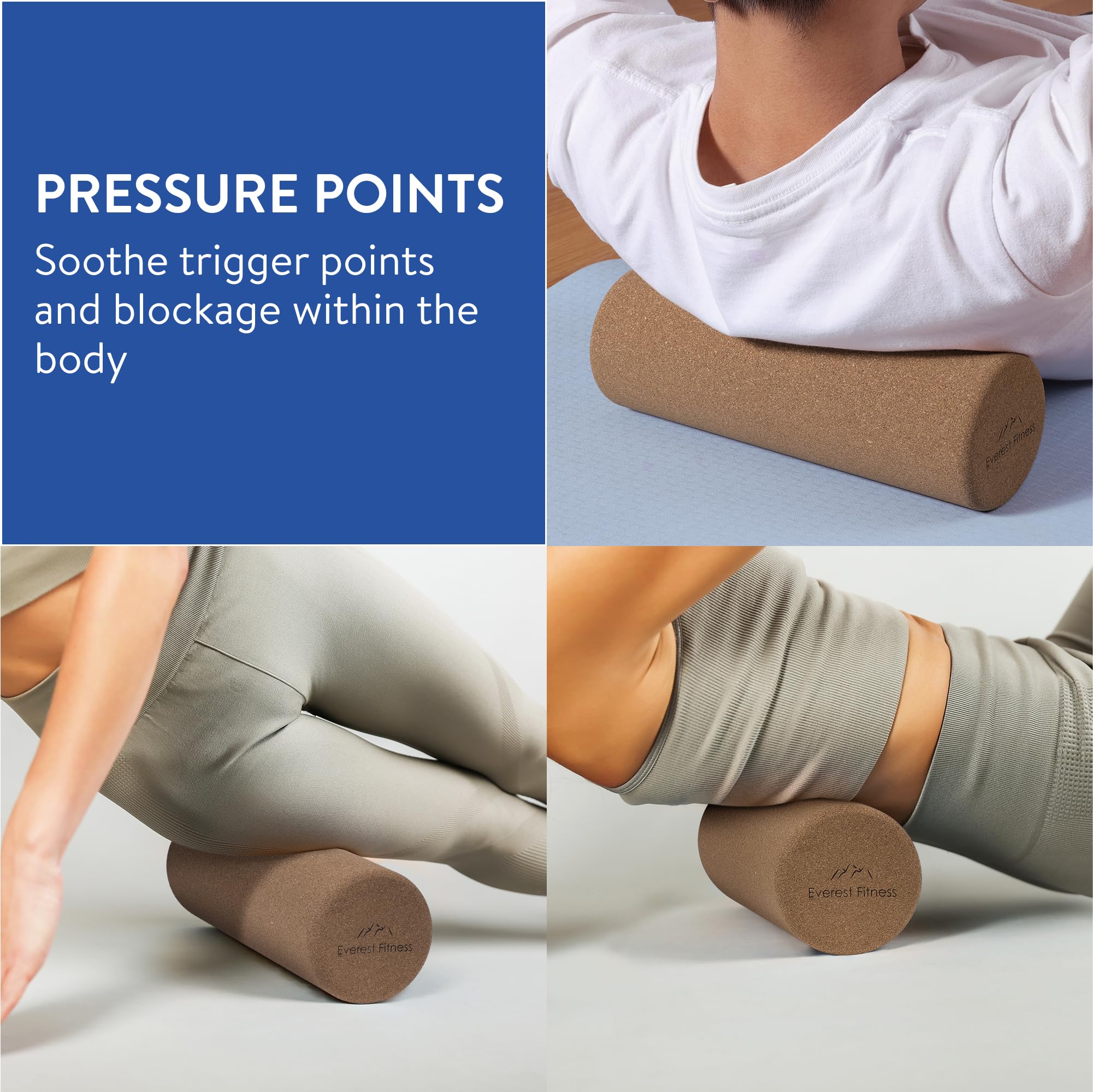 Rullo Massaggio In Sughero 30cm - Per Yoga, Pilates E Stretching - Foto 3