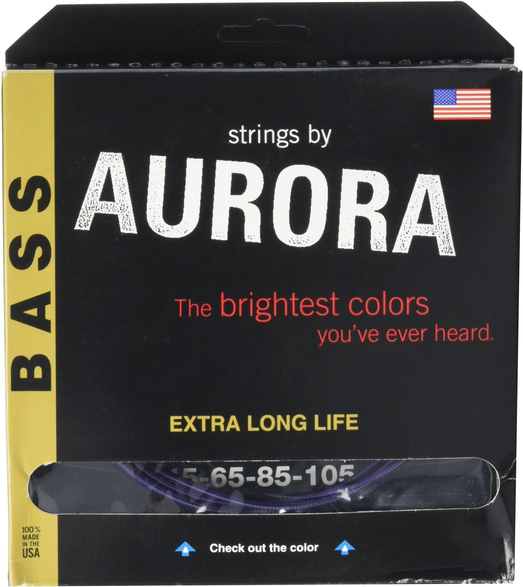 Aurora Strings AURPPB-45 Premium Nickel Plated Bass Guitar Strings, Medium