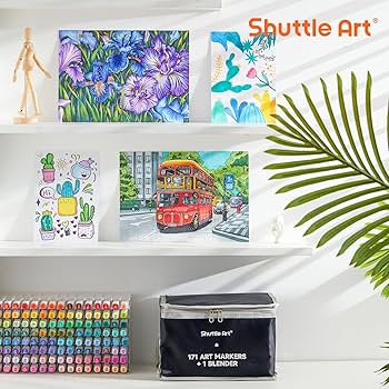 Amazon | Shuttle Art イラストマーカーペン 172本セット 油性