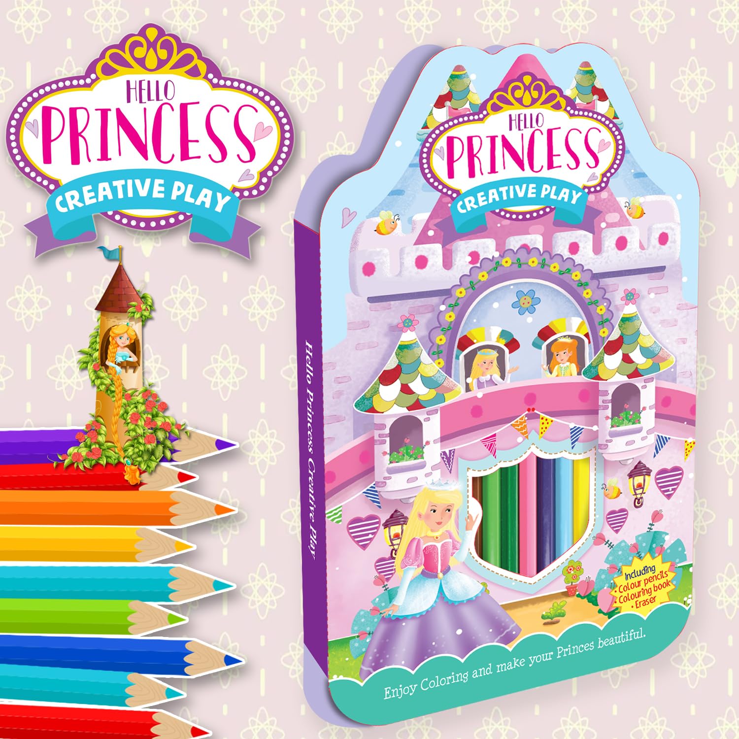 Hello Friend The Little Prince Colouring Kit For Boys/Kids- A DIY Jumbo Colouring Activity Book Set With 32 Pages, 12 Pencil Colours, 1 Eraser, +5yrs 3