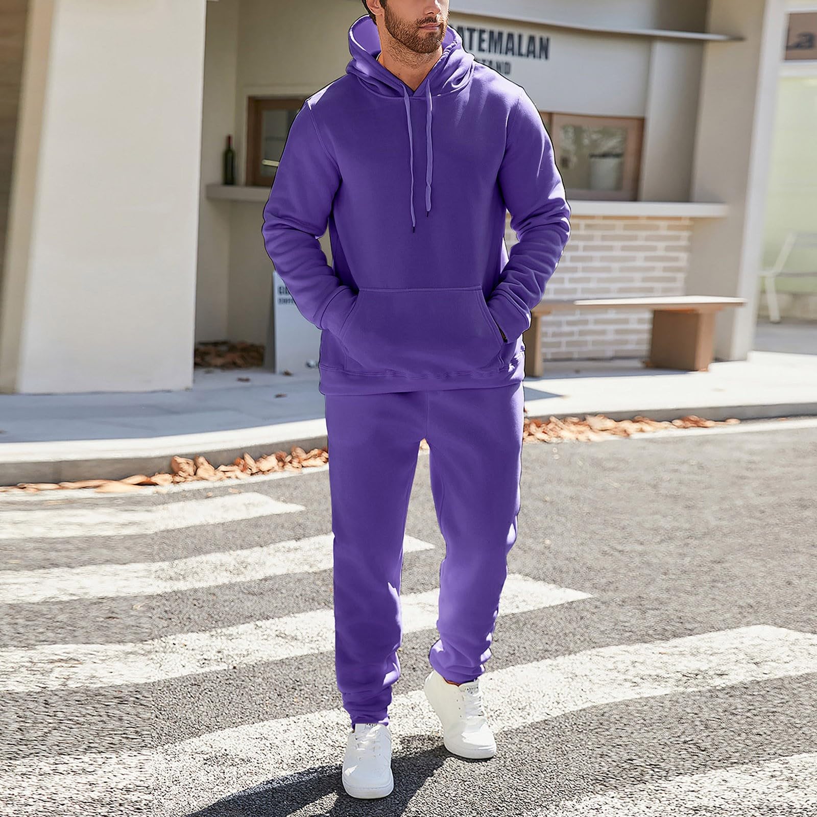 Oversized y2k Jogginganzug Trainingsanzug Herren Baumwolle Sportanzug Hausanzug Set Activewear Streatwear Jogging Anzug Freizeitanzug Mit Baggy Hoodie Und Jogginghose