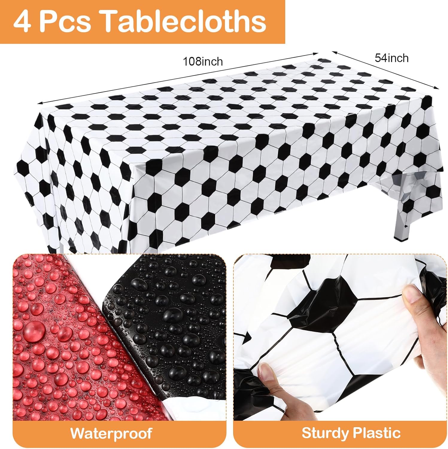 340 Pcs Sports Birthday Party Decorations Sports Theme Party Supplies Include Plates Napkins Cup Cutlery Tablecloth Baseball Football Soccer Basketball Disposable Tableware Serves 48 Guests