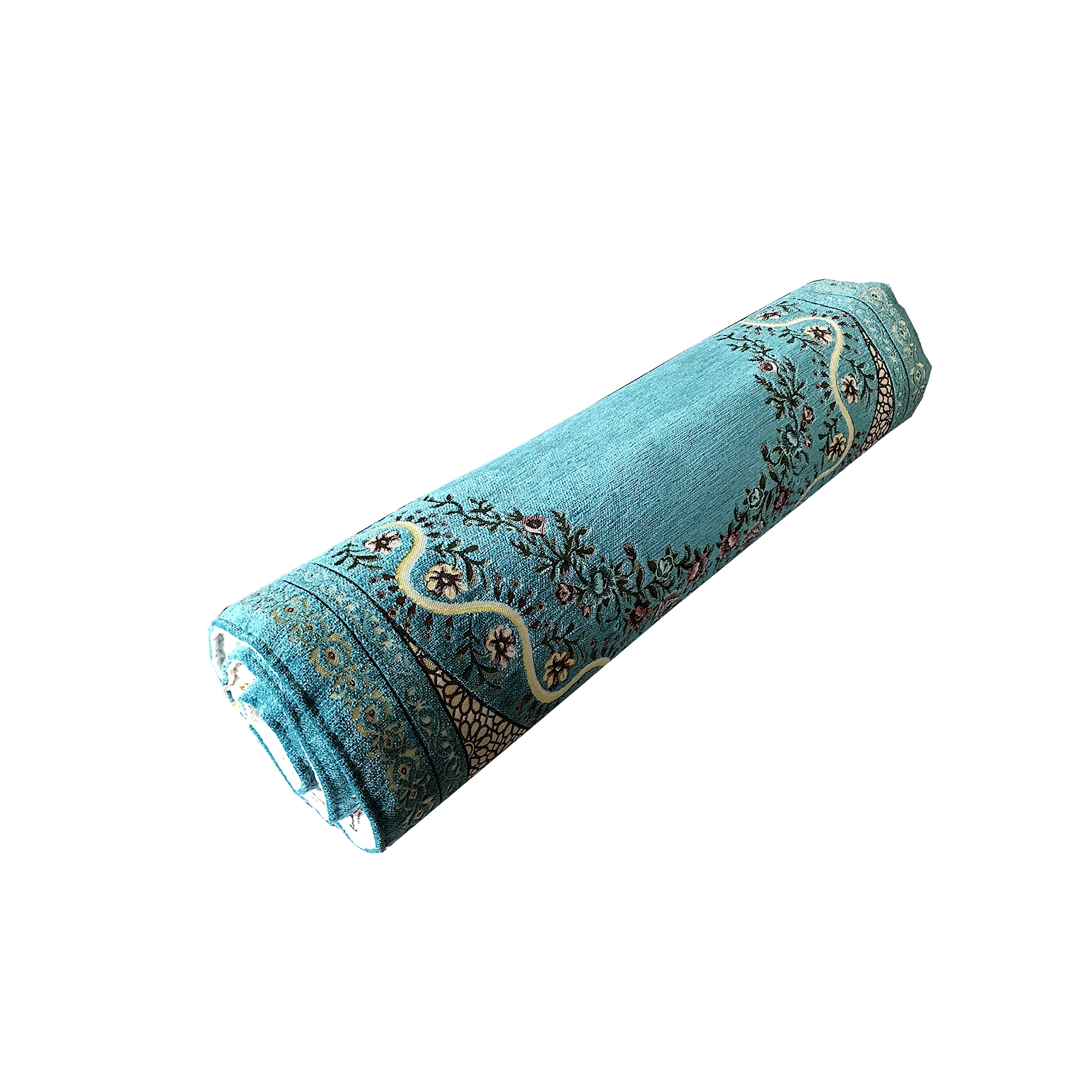Tapis de prière rembourré épais brodé avec boîte cadeau Vert pistache 120 x 70 x 3 cm
