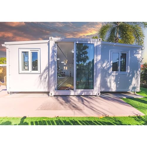 Tiny House, Prefab Tiny Mobile Home with Bedrooms, Kitchen and Bathroom, Container Home, Customizable Portable Foldable, Expandable Container House, Tiny Houses to Live in for Adults