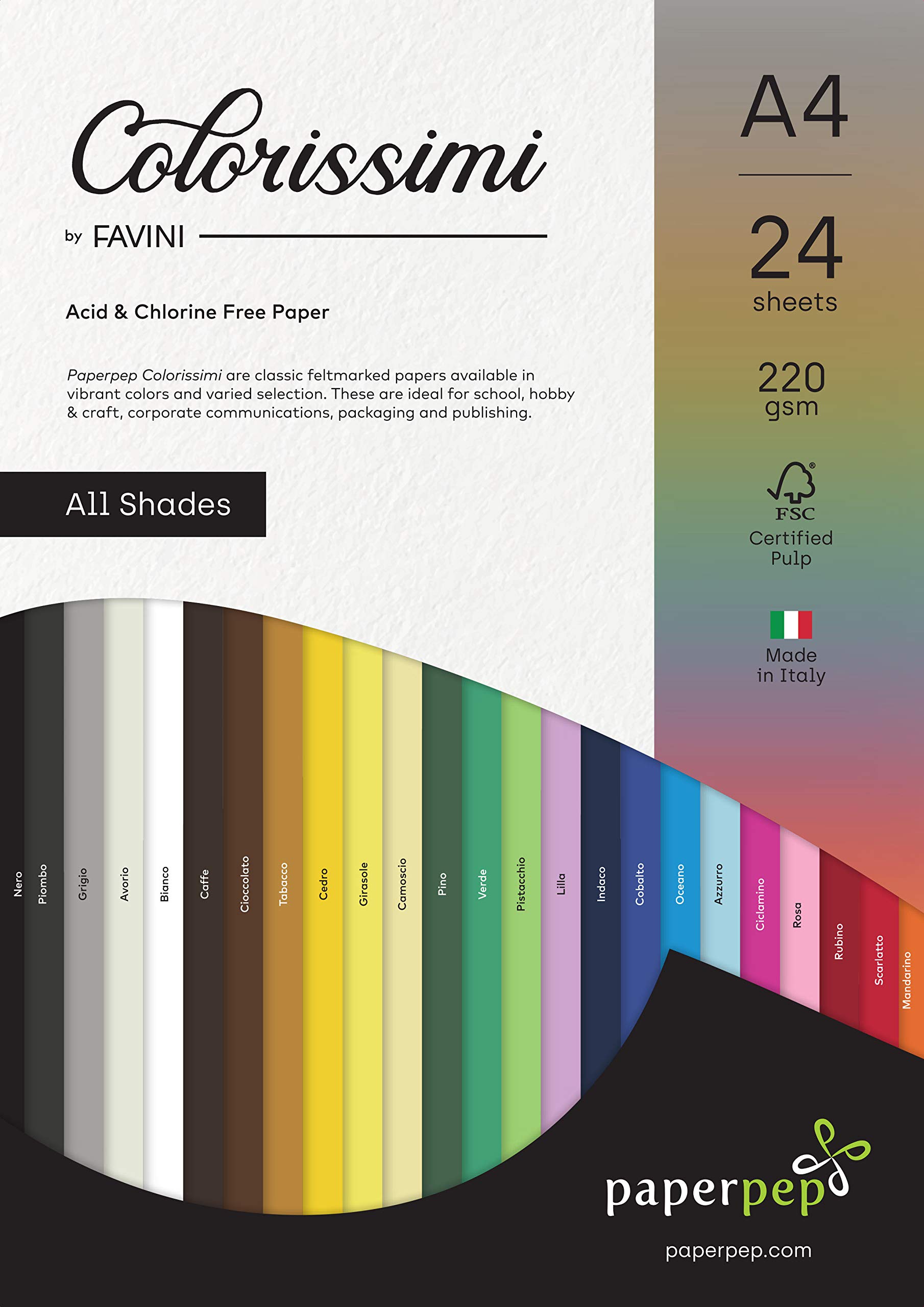 Colorful Card Stock - 24 Assorted Shades -3